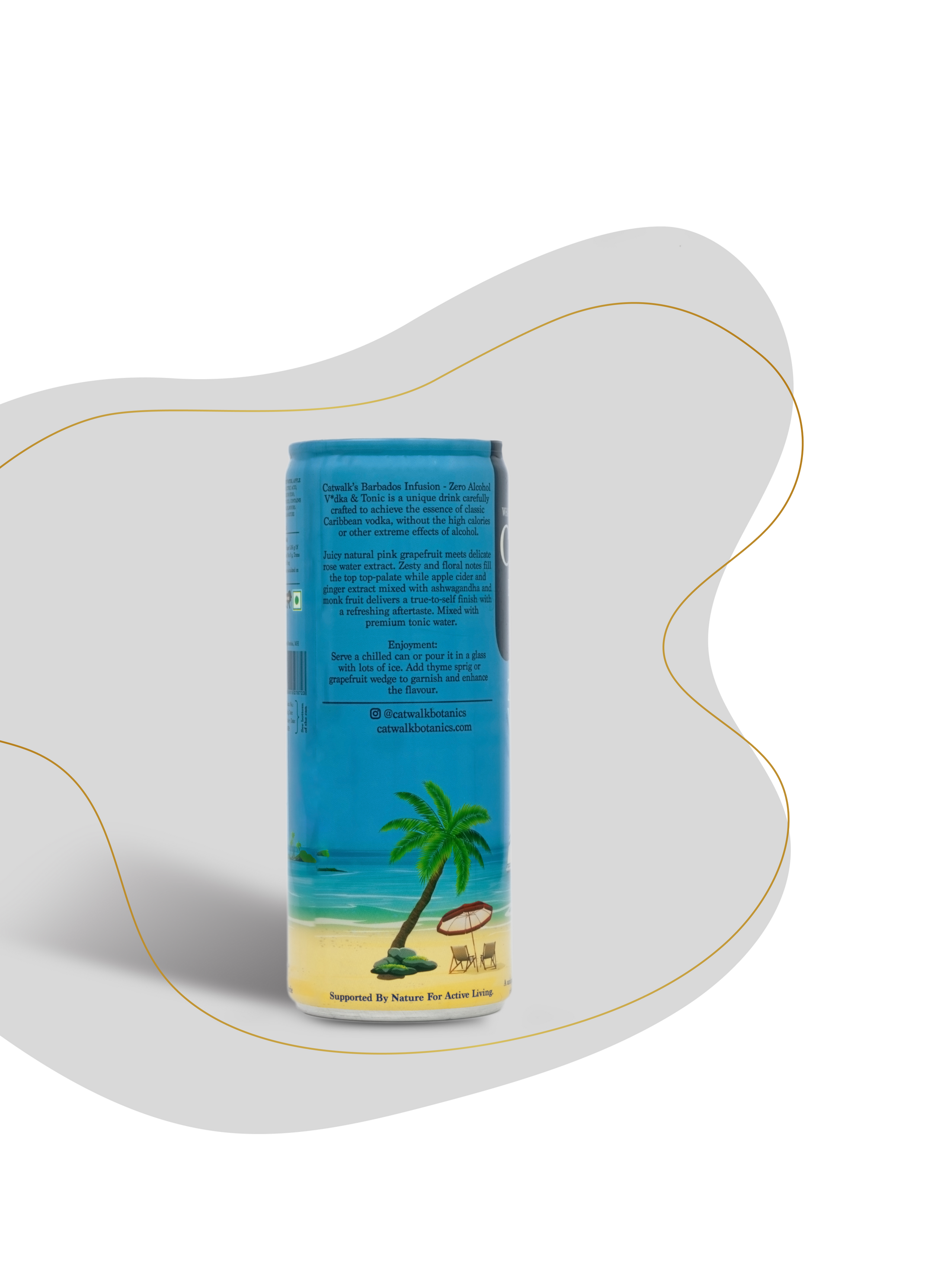 Buy Non-Alcoholic Vodka and Tonic - Barbados Infusion Can – Catwalk Non